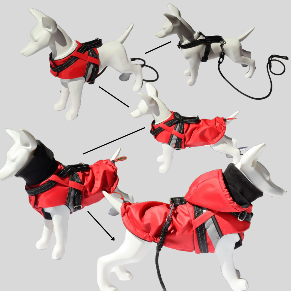 Stil4you 4Seasons- Aufbau 5-teiliger Hundemantel